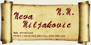 Neva Miljaković vizit kartica
